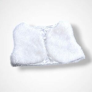4/$20 Calvin Klein White Fuzzy Vest